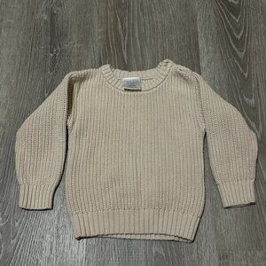 12M Cream knitted sweater Mebie Baby